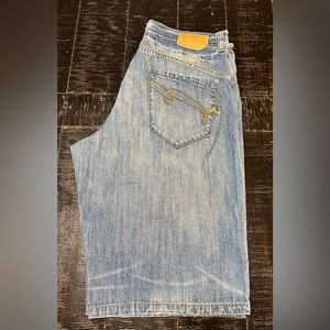 Vintage Rocawear -Y2K relaxed baggy blue Jean denim shorts men 40